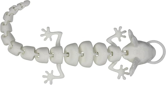 Pineapple Lizard Cat Wand Attachment, Cat Toy Refill for Interactive Wand Teasers, Indoor Kitten and Cat Toys 3D Printed (White)