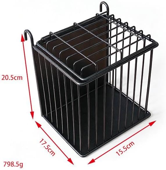 Gralara Rabbit Hay Holder with Hook for Cage Food Dispenser Hanging Guinea Pig Hay Feeder Storage Basket for Outside Chinchillas, 15.5cmx17.5cmx20.5cm