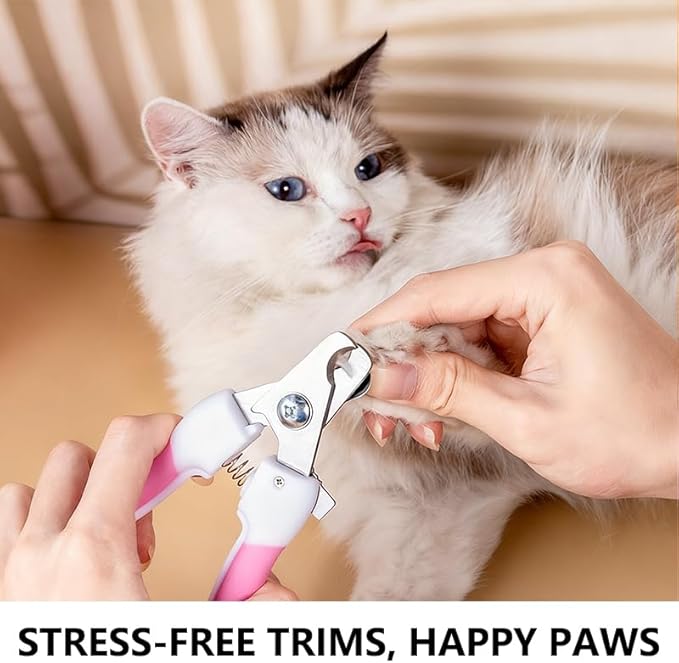 Kimono Art Dog & Cat Pets Nail Trimmers and Clippers, Professional Claw Care Grooming Tool for Pets, Avoid Over Cutting Bloodlines, Pink, for Small Dogs and Cats