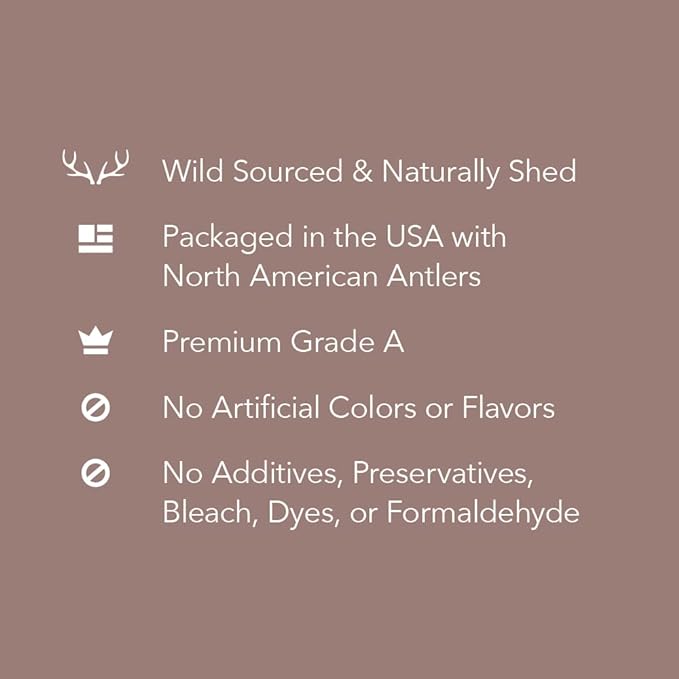 WAG Split Elk Antler, Medium, for Dogs | Naturally Shed | 15-30 lbs | Pack of 4