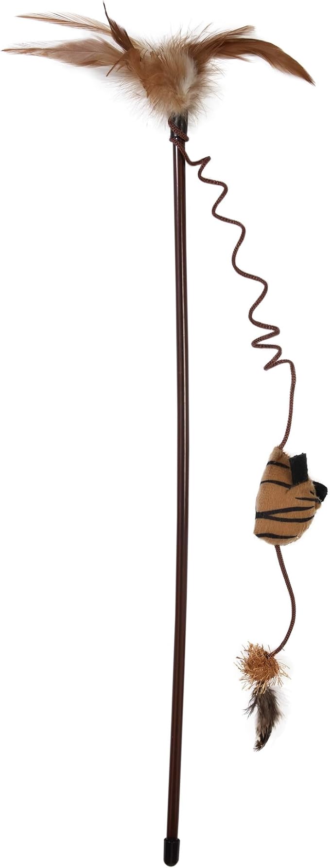 Mad Cat Safari Squeak Interactive Teaser Wand Cat Toy with Catnip, 1 Pack | Dangle and swish to spark chasing, pouncing and playful exercise for felines, audible fun during active daily play sessions