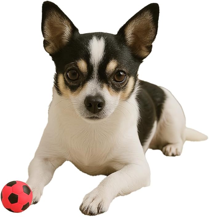 SPOT Latex Soccer Ball Dog Toy – 2in, Assorted Colors, Durable 100% Latex with Loud Squeaker, Fun Indoor & Outdoor Toy for Small Dogs & Puppies to Chase, Fetch, Chew & Play
