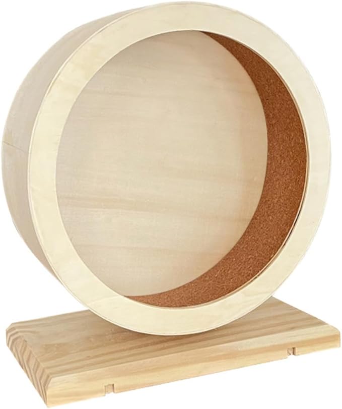 KESYOO Silent Wooden Exercise Wheel Toy for Hamster Hedgehog and Small Pets 12-inch Size for PET Play and Exercise Accessories