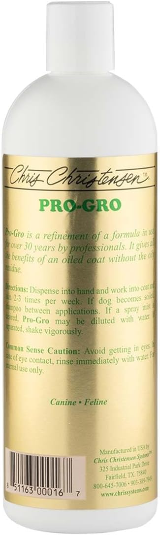 Chris Christensen ProLine Pro-Gro Premium Conditioner, Groom Like a Professional, Deeply Moisturizes, Made in USA, 16 oz