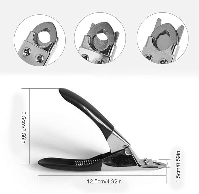 Dog Cat Nail Clippers, Stainless Steel Round Head Professional Dedicated Pet Claw Cutter Trimmer, Black