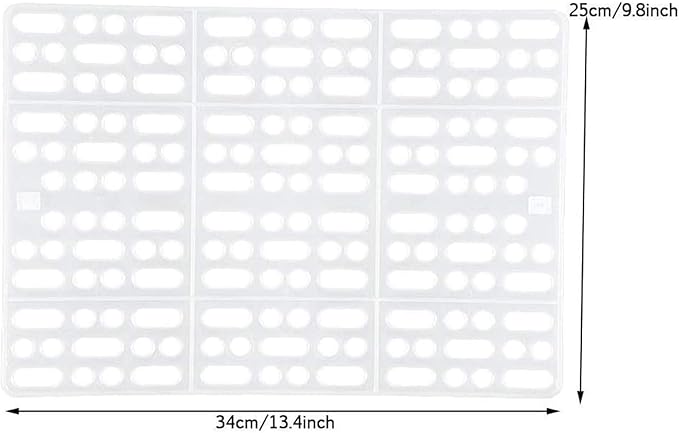 Hamiledyi 4 Piece Rabbit Feet Pad 13.4×9.8x0.4'' Hole Leak Water Design for Plastic Bunny Feet Pad Playpen Feet Mats Plastic Rabbit Cage Mat for Guinea Pig Hamster Chinchilla Ferret