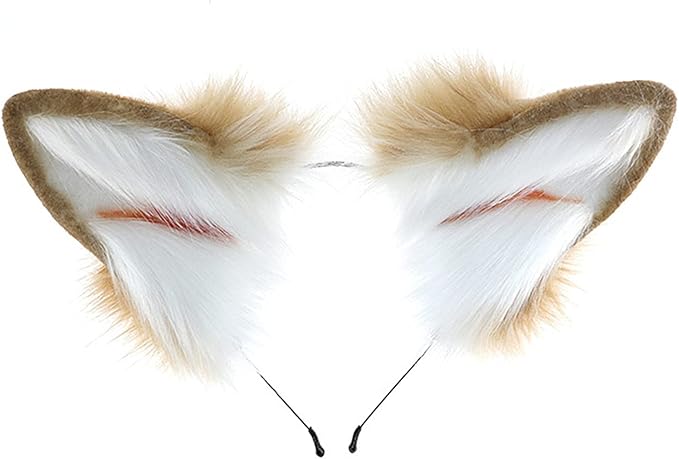 Faylay Women Dog Ear Headband Furry Animal Ear Hair Accessories