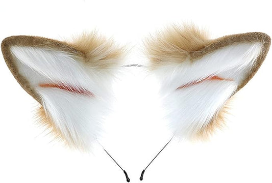 Faylay Women Dog Ear Headband Furry Animal Ear Hair Accessories
