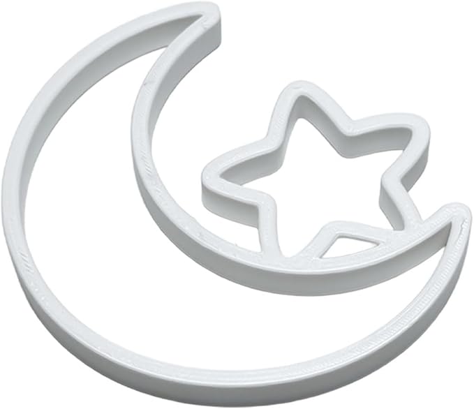 Fish Feeding Portals for Betta & Aquariums | Floating Food Rings & Breathing Windows (Multiple Shapes & Colors) (Moon - White)