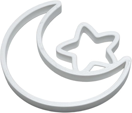 Fish Feeding Portals for Betta & Aquariums | Floating Food Rings & Breathing Windows (Multiple Shapes & Colors) (Moon - White)