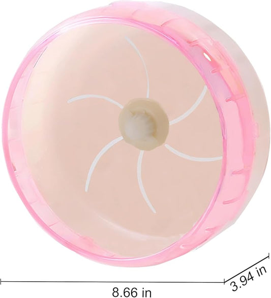 Super-Silent Hamster Exercise Wheel - Hamster Cages Toys Accessories 8.6 Inch Running Spinner Quite Runner for Small Animal Pet Gerbil Dwarf Syrian Hedgehog Rat Mouse Mice (Pink)