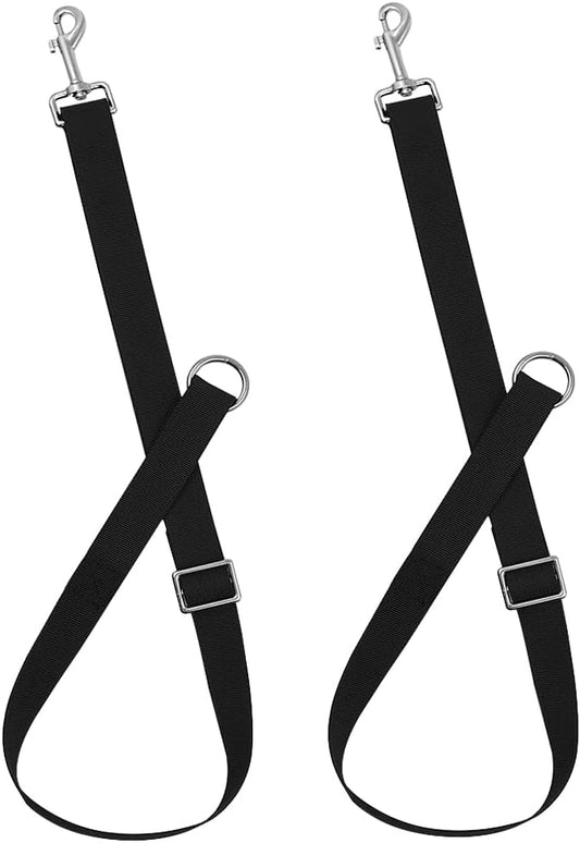 2 Pcs Horse Bucket Strap Hangers,Horse Suppliers Adjustable Nylon Straps for Hay Bag Nets, Outdoor Feeders Heavy Duty Horse Water Feed, Hanging-Pratical and Easy Use(Black)
