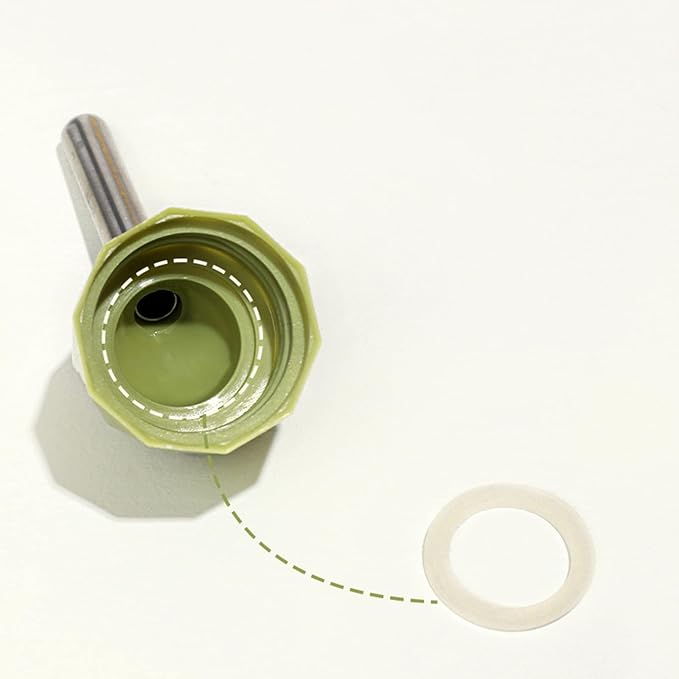 Water Bottle with Filter Leakproof Water Dispenser for Small Animals Drip Metal Nozzle - Yellow - M