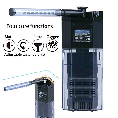 LONDAFISH Quiet Multi-Function Built-in Fish Tank Aquarium 3-Stage Filter with Water Pump