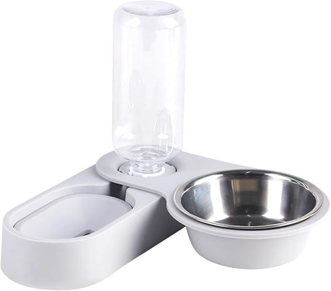 Pets Automatic Feeders 18oz Water Dispenser Food Bowl Gravity-Fed Water Fountains for Small Animal Cat Rabbit Ferret