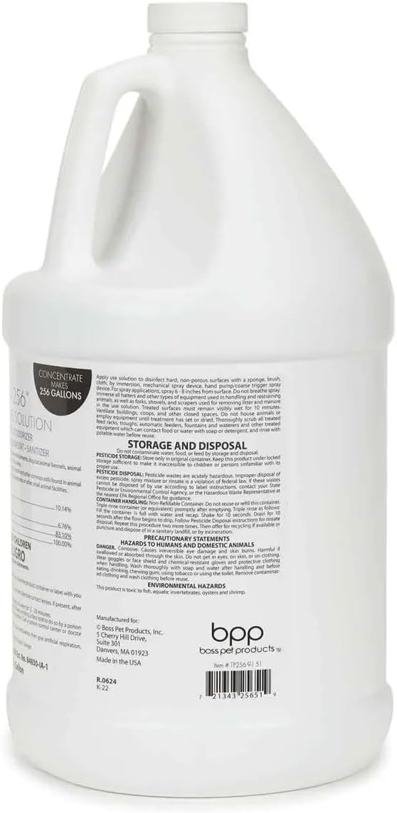 PUREPET 256 Kennel Cage and Surface Disinfectant The Original High Concentrate Vet Approved Cleanser (Lavender)
