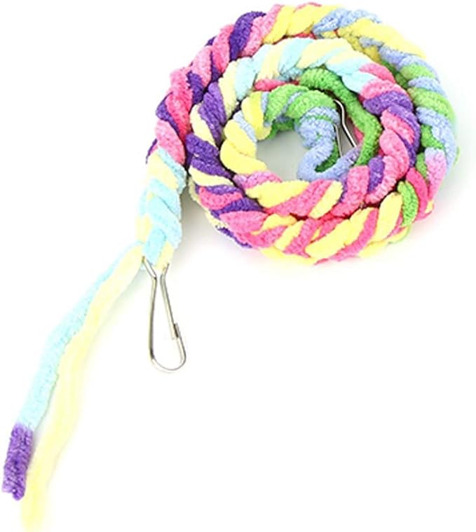 Cotton Rope Net Hanging Hammock for Hamsters, Parrots, & Parakeets – Colorful Climbing Play Space
