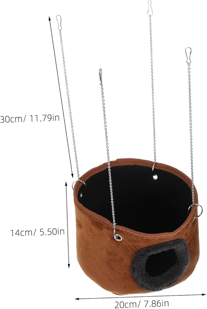 MERRYHAPY Small Hammock Bed Soft and Warm Shelter for Rats and Ferrets Durable Hanging Accessory for Space Saving Cages for Cozy Resting and Playtime