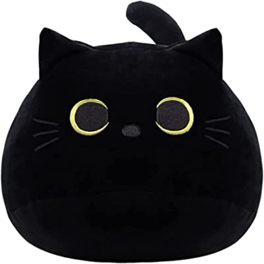 WeBingo Black Cat Plush Toy 16'', Giant Cat Stuffed Animal Plushies Pillow for Girl Boy Kid Adult, Large Big Soft Gift for Birthday Christmas Valentine's Day Home Decor