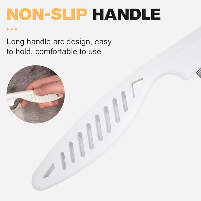 Dog Comb 2 Pack, 2026 New Professional Pet Eye Comb and Grooming Comb Set, Stainless Steel Fine Tooth Tear Stain Remover for Cats and Dogs, Pet Comb for Tangles Knots Loose Fur (Blue)