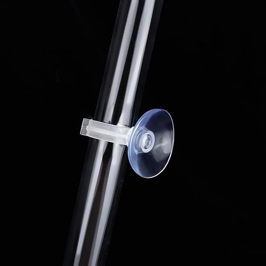 Shrimp Feeding Tube and Dish Set,Acrylic Shrimp Feeder Tube Feeding Dish Bowls for Fish Aquarium Shrimp Fish, with 2 Suction Cups,Fish Feeding Supplies(Tube Length 20cm)