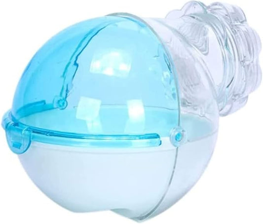 Hamster Sand Bathroom Guinea Pig Hideout Cage Accessories Sand Bath Container Small Pet Toilet Hamster Villa Transparent External(Upgrade Blue)