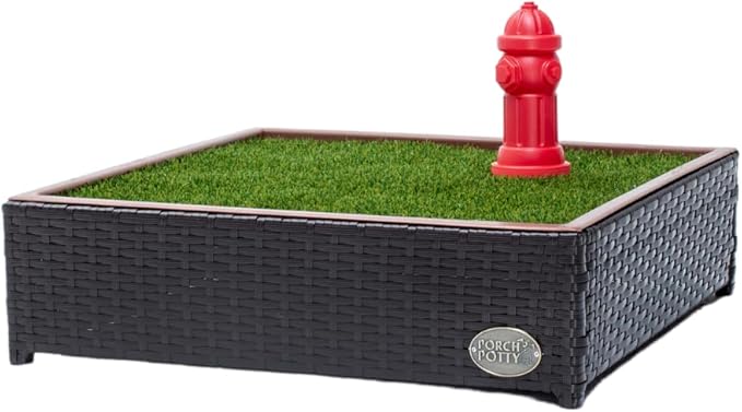 Porch Potty Artificial Grass Potty Pads for Dogs - Small Size 16x16x6 Reusable Potty Training Pad - Washable Pee Pads for Dogs - Unique Design - Instant Drainage -Quick Absorb - 2x2 Feet Grass Size
