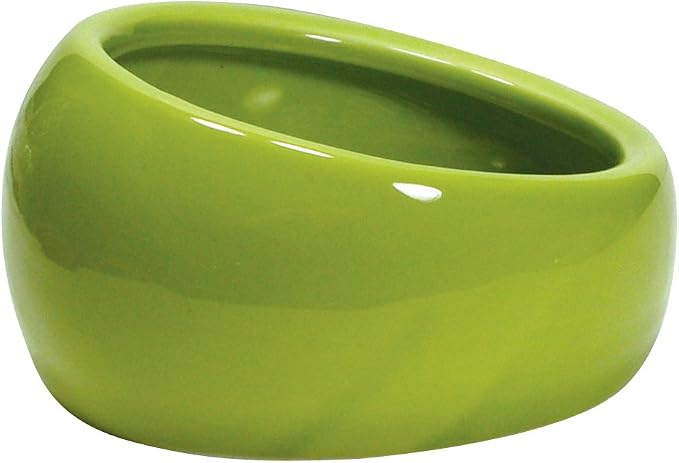 Living World Ergonomic Food Dish, for Small Animals, Green, Large, 14.78 oz, 61681