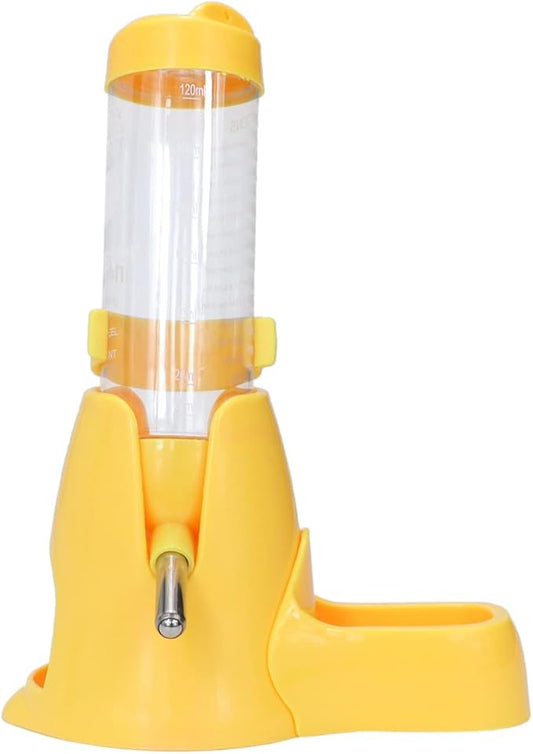 Litewoo 3 in 1 Hamster Water Bottle Small Animal Water Bottle with Food Container Base Hut Hanging Pet Automatic Feeding Drinking Dispenser for Dwarf Hamster Rats Mouse Gerbil Mice