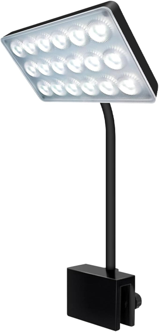 Vimvins Full Spectrum 10W Fish Tank Light Enhanced Edition LED Aquarium Light with Lens, 3 Adjustable Modes(Suitable for 7-16 Inch Tanks)