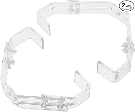 GANAZONO 2Pcs Adjustable Aquarium Lamp Clips for Reptile Terrarium Lighting Secure Glass Tank Holder Bracket with Precise Angle Adjustment