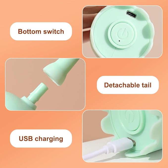 DONGKER Cat Wand Toy,Automatic Silicone Tail Cat Teaser Toy Rechargeable Kittens Self Play Toy for Indoor Cats Bored Stress Relief
