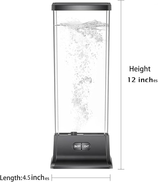 COLORLIFE Electric Jellyfish Tank Table Lamp with Color Changing Light Gift for Kids Men Women Home Deco for Room Mood Light for Relax(Black)