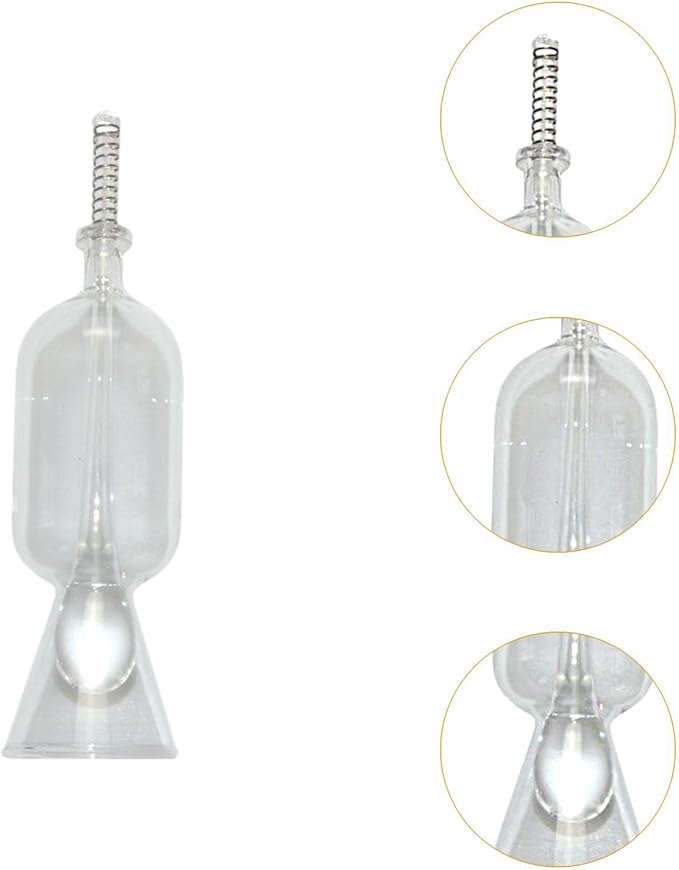 Baoblaze Glass Fishes Food Dispenser Fishtank Accessories Multipurpose Transparent Press Type Feeding Tool for Tropical Fishes Goldfish, Straight