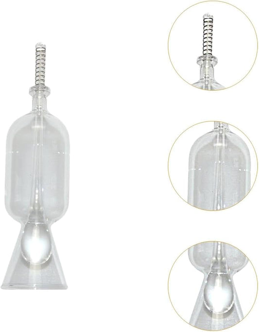 Baoblaze Glass Fishes Food Dispenser Fishtank Accessories Multipurpose Transparent Press Type Feeding Tool for Tropical Fishes Goldfish, Straight