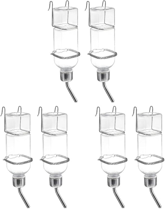 6 Pcs Rabbit Drinker Bunny Hanging Feeder Pet Water Fountain Pet Drinking Feeder Hamster Water Chinchilla Rabbit Fountain Drinking Bottle