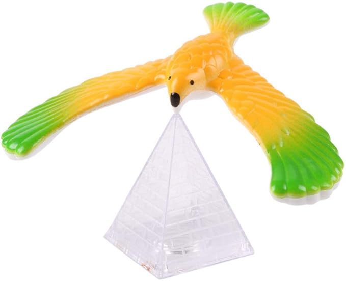 5 PCS Balance Bird Gravity Bird with Pyramid Combination Set Children Physical Science Adults Office Desktop Novelty Eagle Trick Party for Kids Decompression Gift
