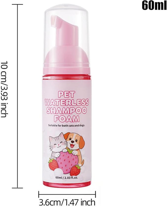 Rabbit Shampoo Mousse, 3.6x10cm Waterless Cleaning Foam, Small Pet Washing Solution for Grooming, Hygiene, Furs, Maintenance, Rabbits, Guinea Pigs