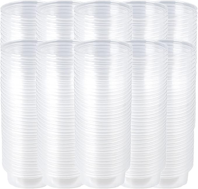 500Pcs Crested Gecko Food Dish, 0.5oz Plastic Reptile Feeding Cups
