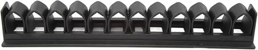 Horse Whip Crop Holder, Plastic Horse Whip Rack, Wall Mounted for Horse Stables, Black, Sturdy and Easy to Install, Holds up to 12 Whips