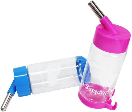 S-Lifeeling Hanging Automatic Pet Water Feeders in Hand No-Drip Small Pet Bottle 500ml, 16.9 Oz Automatically Feeding Water
