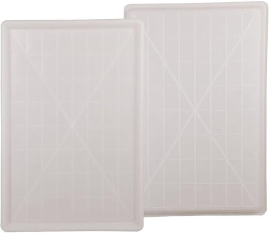 2pcs Plastic Bottom Pan for Pet Cages Crates Kennels Dogs Cat Rabbit Ferret Critter Multi Purpose Leakproof Tray White 60 * 90cm