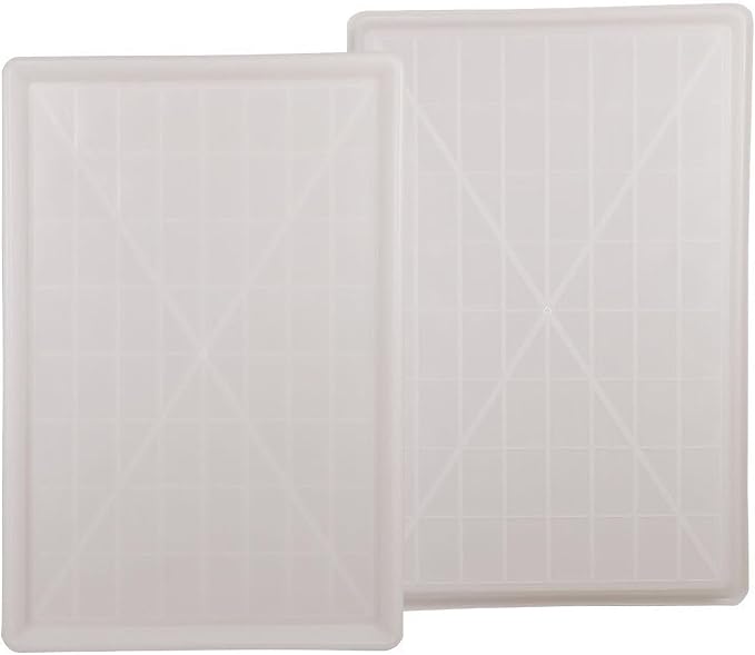 2pcs Replacement Tray for Dog Crate Pans Plastic Bottom for Pet Cages Crates Kennels Dogs Cat Rabbit Ferret Critter White 60 * 90cm