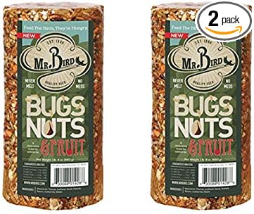 2-Pack of Mr. Bird's Bugs, Nuts, Fruit Small Wild Bird Seed Cylinder 24 oz.