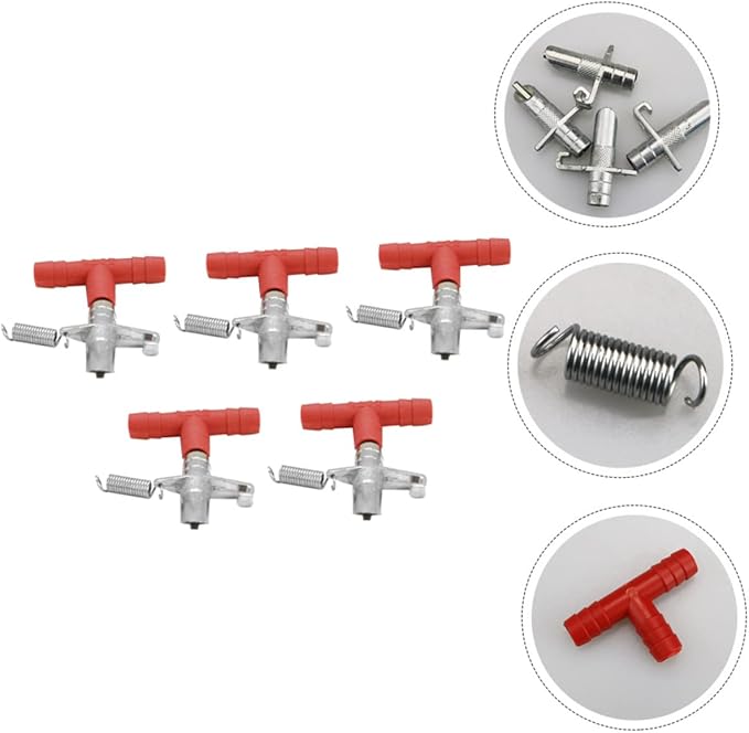 balacoo 5pcs Automatic Drinker Spring Design and Watering System for Ferrets and Animals Easy to Install Wire Cages