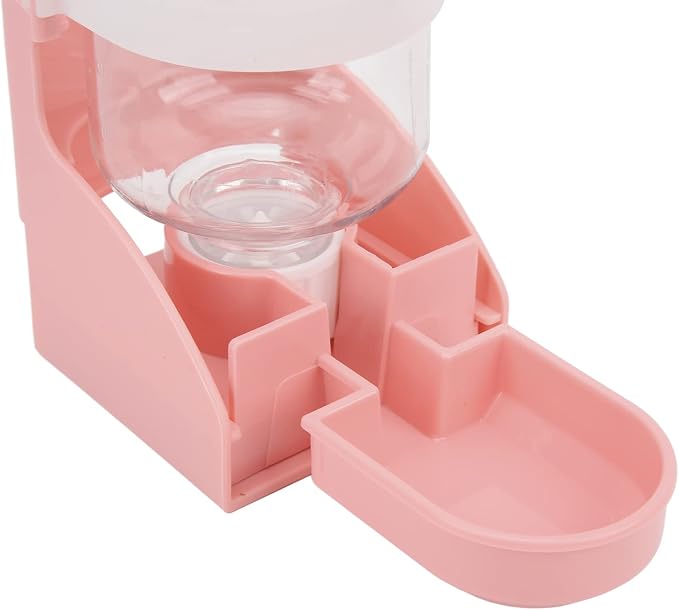 17oz Rabbit Water Bottle, Small Pet No Drip Hanging Water Dispenser, Automatic Bunny Water Bottle Water Feeder for Chinchilla Guinea Pig Hedgehog Ferret (Pink)