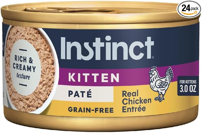 Instinct Kitten Pate Entrees, Wet Food, Real Chicken, 3 oz Cans (24 Count)
