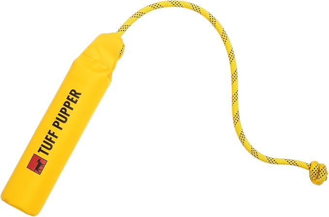 Tuff Pupper Floating Dog Bumper Toy | Fetch Only Not a Chew Toy | Soft Foam Retrieve Trainer | High-Visibility Water & Snow Play | Gentle on Teeth | Lightweight Durable Outdoor Training Dummy