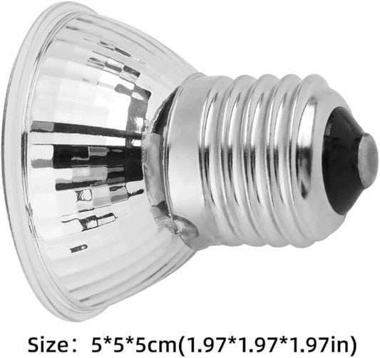 25W 220-240V Aquarium Heat Lamp Metal Housing Safe Design Reptile Heating Light for Lizards Turtles(25W)