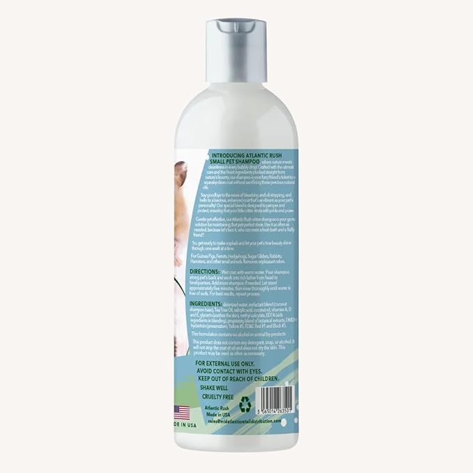 Critter Shampoo for Small Pets - 8oz Small Animal Tea Tree Shampoo - Pet Shampoo for Small Critters Including Ferrets, Guinea Pigs, Rabbits, Hedgehogs, Hamsters & Sugar Gliders